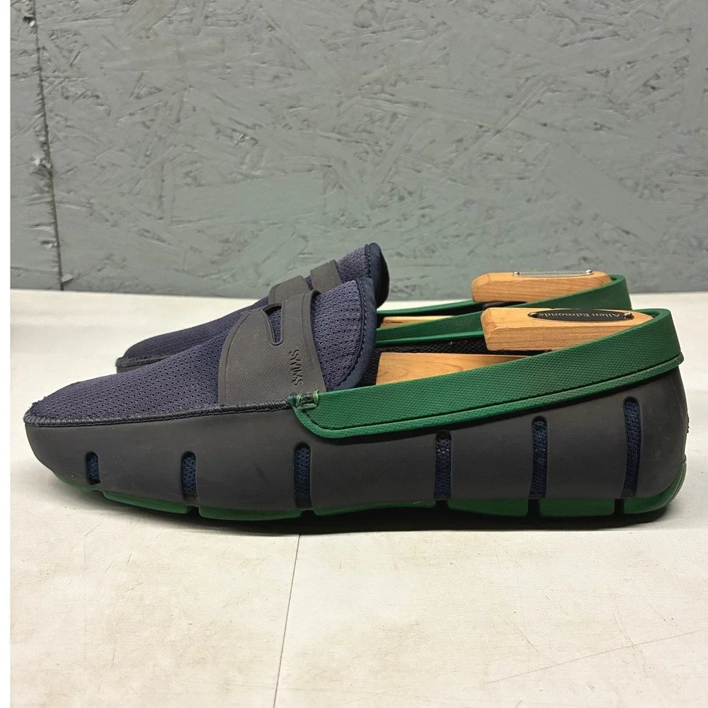 SWIMS Penny Loafer Casual Shoes Mens 9 Blue Waterproof Mesh Slip On Driving Boat